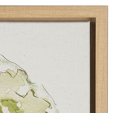 Sylvie Greenery Vase Framed Canvas by Sara Berrenson
