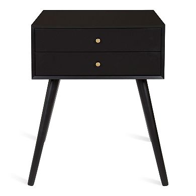 Finco Side Table with 2 Drawers 18x15x24