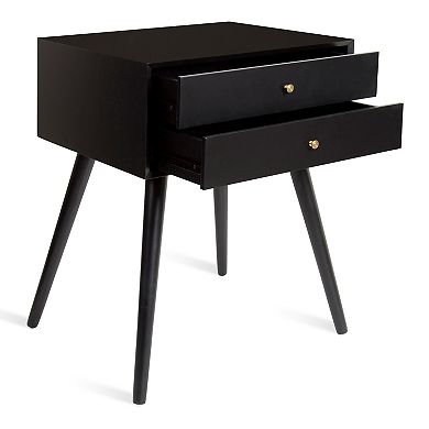 Finco Side Table with 2 Drawers 18x15x24