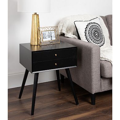 Finco Side Table with 2 Drawers 18x15x24