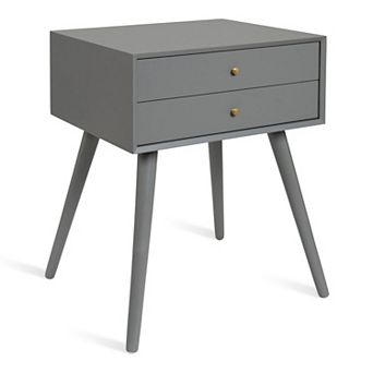 Finco Side Table with 2 Drawers 18x15x24