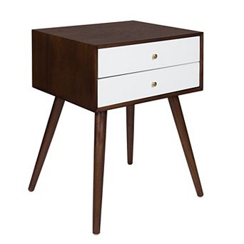 Finco Side Table with 2 Drawers 18x15x24