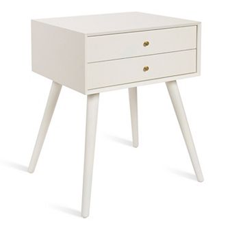 Finco Side Table with 2 Drawers 18x15x24