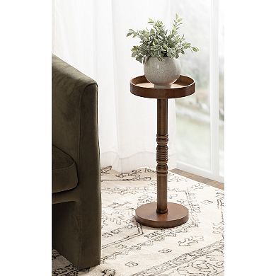 Bellport Pedestal End Table 10x10x22