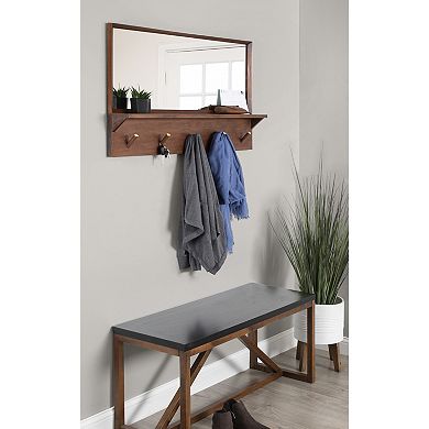Hinter Framed Wall Mirror with Pegs