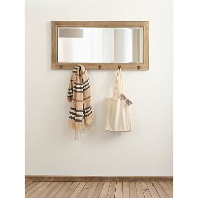 Pub Mirror with Metal Hooks