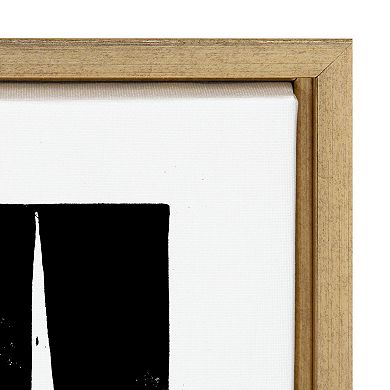 Sylvie Modern Block Print Framed Canvas by Statement Goods
