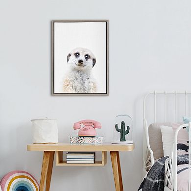 Sylvie Meerkat Framed Canvas by Amy Peterson