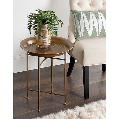 Mahdavi Round Metal Accent Table 16.5x16.5x20.5
