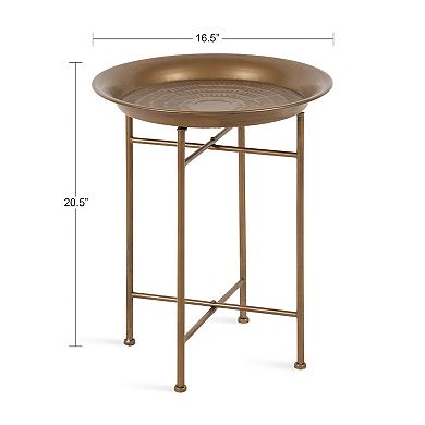 Mahdavi Round Metal Accent Table 16.5x16.5x20.5