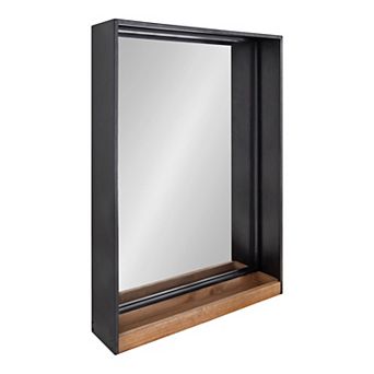 Mehta Wood and Metal Shelf Mirror