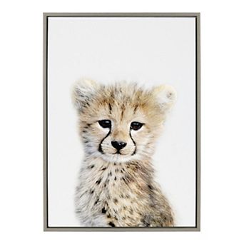 Sylvie Cheetah Framed Canvas by Amy Peterson