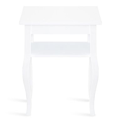 Lillian Wood Side Table 18x12x24