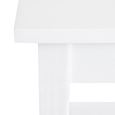 Lillian Wood Side Table 18x12x24