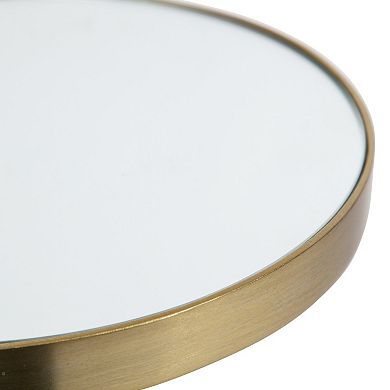 Hescott Mirrored Drink Table 10x10x24