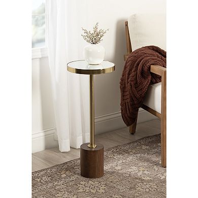 Hescott Mirrored Drink Table 10x10x24