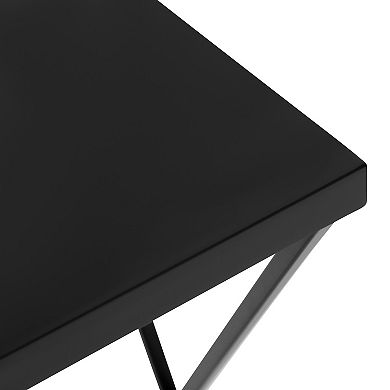 Elix Wood and Metal Table and Plant Stand 12x12x24