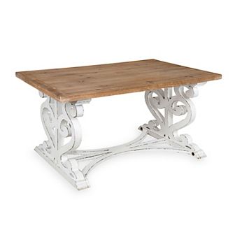 Wyldwood Rustic Carved Wood Coffee Table 38x23x18
