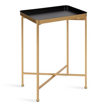 Celia Metal Tray Accent Table 18x12x26