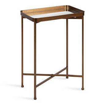 Celia Metal Tray Accent Table 18x12x26