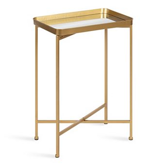Celia Metal Tray Accent Table 18x12x26