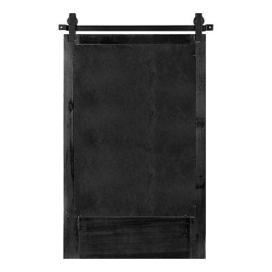 Cates Wood Framed Wall Mirror with Hooks