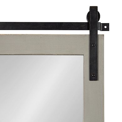 Cates Wood Framed Wall Mirror with Hooks