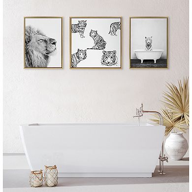 Sylvie Lion Self Actualizing Framed Canvas by Amy Peterson Art Studio