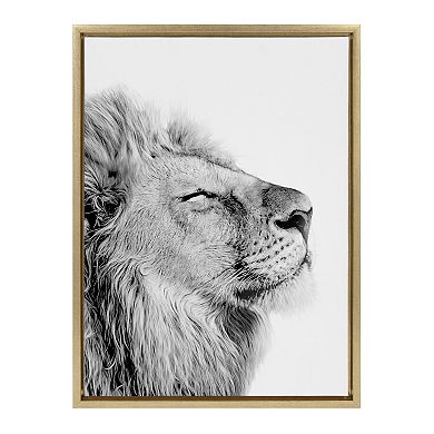 Sylvie Lion Self Actualizing Framed Canvas by Amy Peterson Art Studio