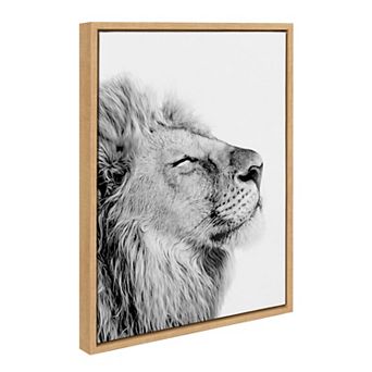 Sylvie Lion Self Actualizing Framed Canvas by Amy Peterson Art Studio