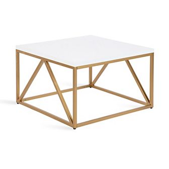 Kaya Wood and Metal Coffee Table 28x28x18