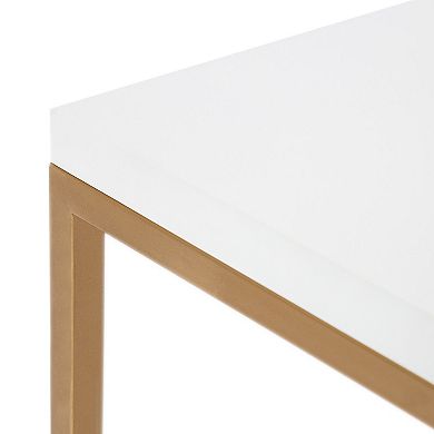 Kaya Wood and Metal Coffee Table 28x28x18