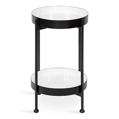 Nira Two-Tiered Metal Side Table 15x15x24