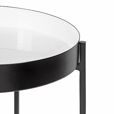 Nira Two-Tiered Metal Side Table 15x15x24