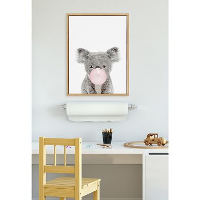 Sylvie Bubble Gum Koala Framed Canvas by Amy Peterson Art Studio
