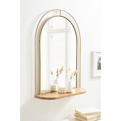 Reverie Framed Wall Mirror with Shelf