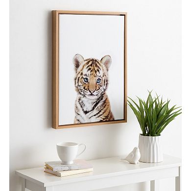 Sylvie Baby Tiger Framed Canvas by Amy Peterson