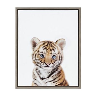 Sylvie Baby Tiger Framed Canvas by Amy Peterson