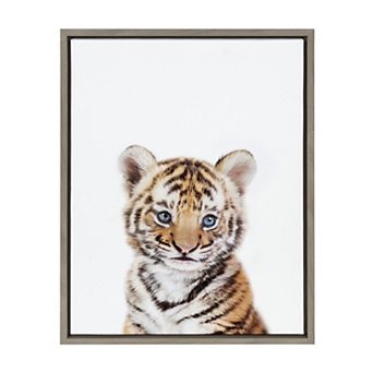 Sylvie Baby Tiger Framed Canvas by Amy Peterson