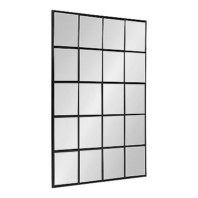 Denault Framed Windowpane Mirror