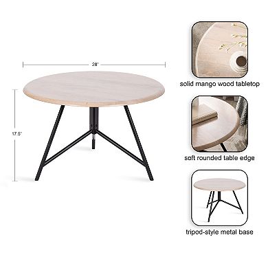 Pallson Round Wood Coffee Table 28x28x18