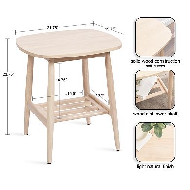 Niles Wood Side Table 22x20x24