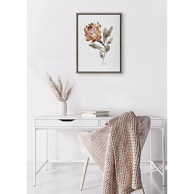 Sylvie Wild King Protea Framed Canvas by Sara Berrenson