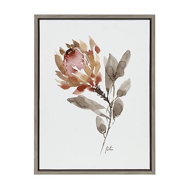 Sylvie Wild King Protea Framed Canvas by Sara Berrenson