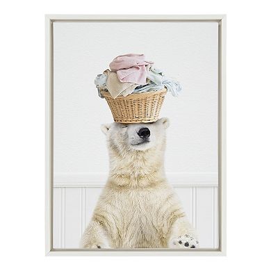 Sylvie Sorting Life Polar Bear 2 Framed Canvas by Amy Peterson Art Studio
