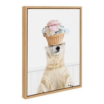 Sylvie Sorting Life Polar Bear 2 Framed Canvas by Amy Peterson Art Studio