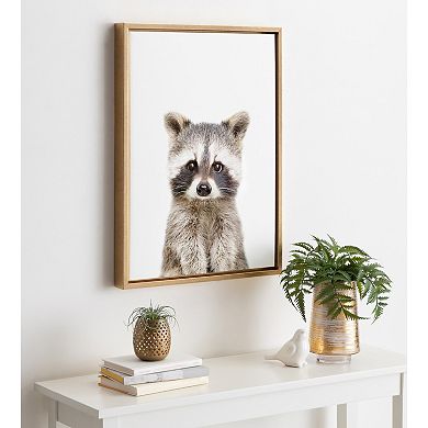 Sylvie Raccoon Framed Canvas By Amy Peterson