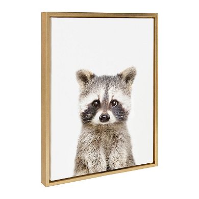 Sylvie Raccoon Framed Canvas By Amy Peterson