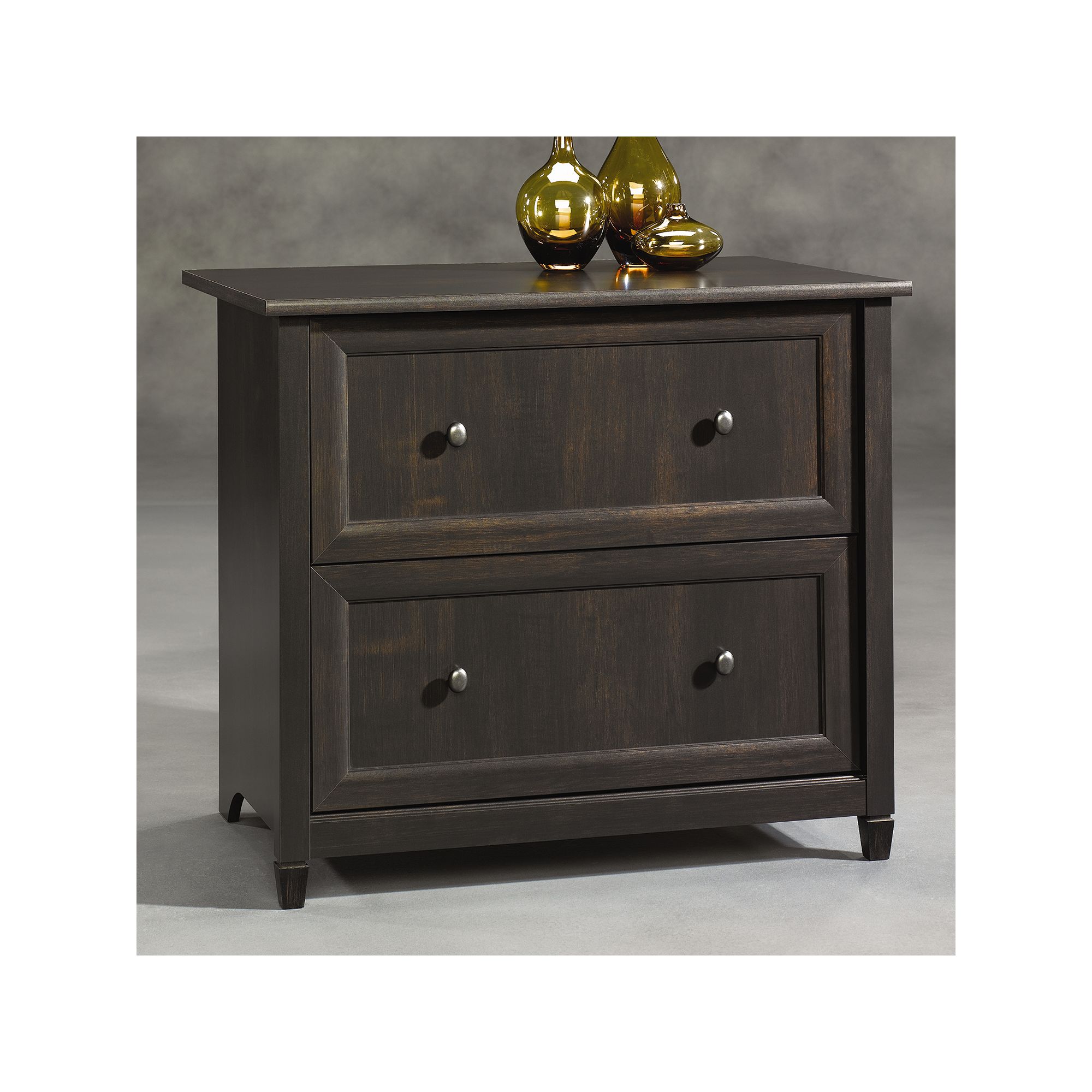 Sauder Edge Water Lateral File Cabinet, Black