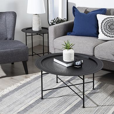 Razza Round Metal Coffee Table 28x28x15